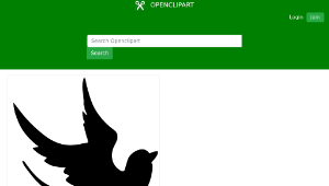 openclipart圖庫：Dove Line Art Silhouette縮圖