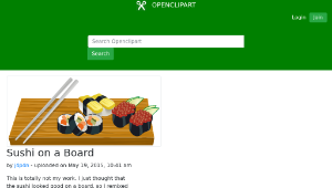 openclipart圖庫：Sushi on a Board縮圖