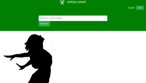 openclipart圖庫：Woman With Arms Behind Silhouette-資源代表圖