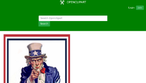 openclipart圖庫：Uncle Sam Wants You For Dailysketch (Cleaned Up)-資源代表圖