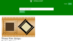 openclipart圖庫：Three Film Strips - Poster Frame-資源代表圖