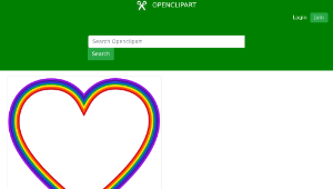 openclipart圖庫：Rainbow Heart 4縮圖