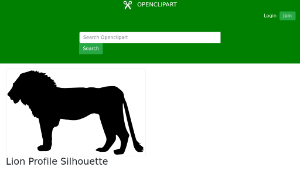openclipart圖庫：Lion Profile Silhouette縮圖