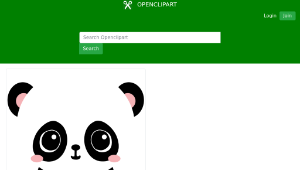 openclipart圖庫：Adorable Panda縮圖