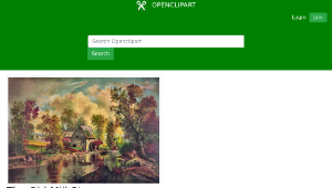 openclipart圖庫：The Old Mill Stream Painting-資源代表圖