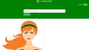 openclipart圖庫：Red Haired Woman-資源代表圖