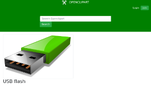 openclipart圖庫：USB flash縮圖