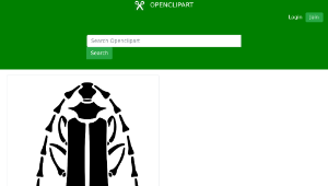 openclipart圖庫：Longhorn beetle stencil pattern-資源代表圖