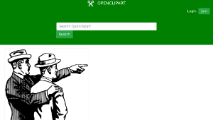 openclipart圖庫：Man in Hat Points-資源代表圖