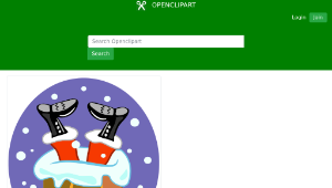 openclipart圖庫：Santa Claus Stuck In Chimney-資源代表圖