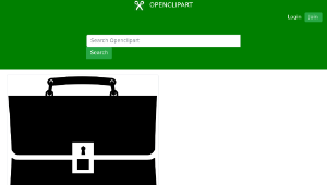 openclipart圖庫：Simple briefcase bw縮圖