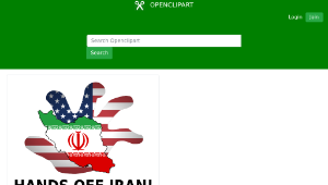 openclipart圖庫：Hands Off Iran!縮圖
