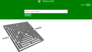 openclipart圖庫：3D Problem Solution Maze 縮圖