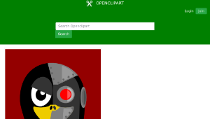 openclipart圖庫：Cyborg Penguin縮圖