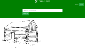 openclipart圖庫：log cabin