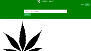 openclipart圖庫：Marijuana Silhouette 2縮圖