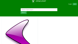 openclipart圖庫：Glossy left arrow縮圖