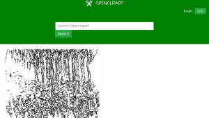 openclipart圖庫：Chinese ink painting tree edge -資源代表圖