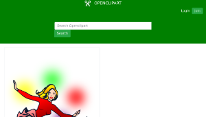 openclipart圖庫：Colored: Ice Skating縮圖