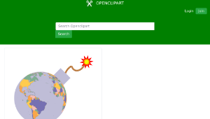 openclipart圖庫：Political Map Earth Globe Bomb-資源代表圖