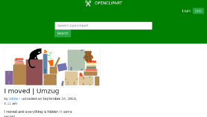 openclipart圖庫：I moved | Umzug縮圖