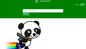 openclipart圖庫：Panda Skater Recolored-資源代表圖