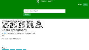 openclipart圖庫：Zebra Typography-資源代表圖