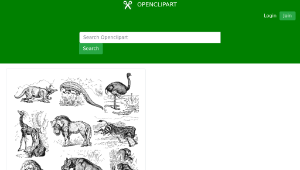 openclipart圖庫：African animals (white background)-資源代表圖