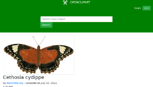 openclipart圖庫：Cethosia cydippe縮圖