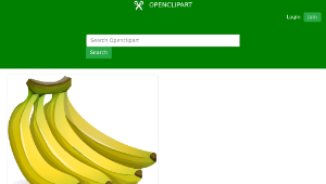 openclipart圖庫：A bunch of bananas縮圖