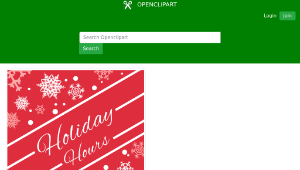 openclipart圖庫：Winter Holiday Hours縮圖