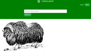 openclipart圖庫：musk ox縮圖