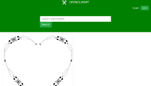 openclipart圖庫：Decorative Flourish Heart縮圖