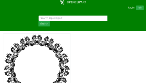openclipart圖庫：Floral Flourish Motif Frame縮圖