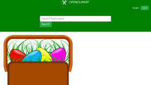 openclipart圖庫：Easter Basket Clipart