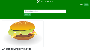 openclipart圖庫：Cheeseburger vector縮圖