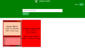 openclipart圖庫：Trading Card Game Template-資源代表圖