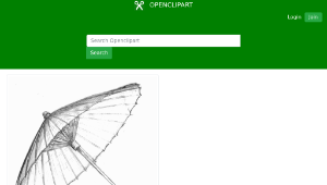 openclipart圖庫：Umbrella Sketch縮圖