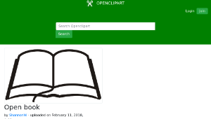 openclipart圖庫：Open book縮圖