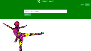 openclipart圖庫：Floral Ballet Dancer Silhouette-資源代表圖