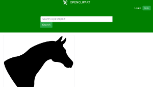 openclipart圖庫：Horse Head Silhouette-資源代表圖