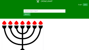 openclipart圖庫：Menorah縮圖