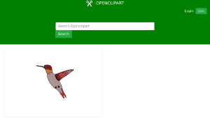 openclipart圖庫：flying humming bird縮圖