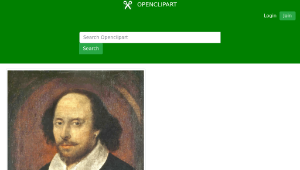 openclipart圖庫：Portrait Of William Shakespeare縮圖