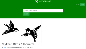 openclipart圖庫：Stylized Birds Silhouette縮圖