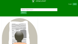 openclipart圖庫：An orange person reading-資源代表圖