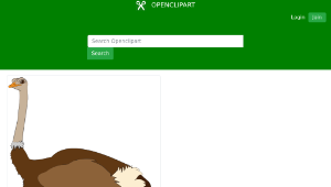 openclipart圖庫：Ostrich縮圖