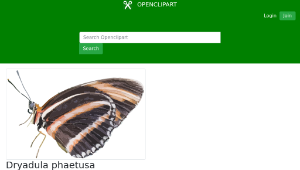 openclipart圖庫：Dryadula phaetusa縮圖