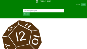 openclipart圖庫：D12 Twelve Sided Dice-資源代表圖