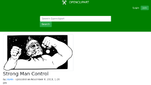 openclipart圖庫：Strong Man Control縮圖